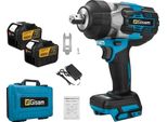 Avvitatore A Impulsi Elettrico Senza Spazzole, Coppia 2800 N-M, Velocità 0-7600 Giri/Min, Scatola Di Plastica Con 2 Batterie