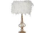 Lumino Da Tavolo Mauro Ferretti Tarty E27 ∅ 25X54 Cm Bianco Oro