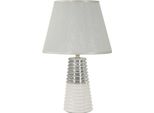 Lumino Da Tavolo Mauro Ferretti Candela E27 Ø 25X41 Cm Bianco Argento