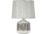 Lampada Da Tavolo Mauro Ferretti Lucina E14 Ø 20X29 Cm Bianca Argento