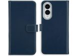 Custodia Per Samsung Galaxy S25 Edge - Vera Pelle - Custodia Selencia Flip Flap - Blu