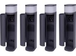 Novatool 4X Dissuasori Luminosi Da Esterno Con Presa Di Corrente 2 Volte Tonda Antracite Con Copertura IP44 Presa Di Corrente Da Giardino Presa Di Corrente Da Esterno Colonna Presa Di Corrente Da Giardino Torre (Elettrica)