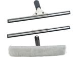 Set Economico Novaliv Tergivetro E Tergivetro Professionale Da 35 Cm In Acciaio Inox Con Labbro In Gomma Sostituibile Lavavetri Pulizia Finestre Tergivetro Tergivetro Doccia Finestra