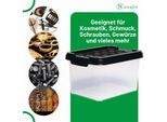 Novaliv 5X Scatole Con Coperchio Piccole 2 L Antracite Scatole Impilabili Con Chiusura A Clip In Plastica Senza Bpa 19 X 14 X 11 Cm
