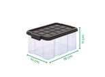 Novaliv 12X Scatole Portaoggetti Con Coperchio Piccolo 2 L Antracite Scatole Impilabili In Plastica Con Chiusura A Clip Plastica Senza Bpa 19 X 14 X 11 Cm