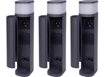 Novatool 3X Dissuasore Luminoso Con Presa Di Corrente 2 Volte Tonda Antracite Con Copertura IP44 Presa Di Corrente Presa Di Corrente Esterna Giardino Presa Di Corrente Esterna Colonna Presa Di Corrente Giardino Torre (Elettrica)
