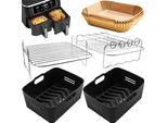 Accessori Per Friggitrice Ad Aria Moleath Per Ninja Foodi Max AF400EU, Cosori 8.5L/10L, Dual Zone, Accessori Per Friggitrice Ad Aria Versatile