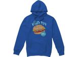Spongebob Squarepants - Felpa Con Cappuccio "Krusty Krab"" Per Uomo TV8840 (L) (Blu Reale)"