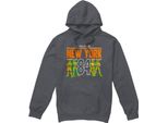 Teenage Mutant Ninja Turtles - Felpa Con Cappuccio "Tmnt Nyc"" Per Uomo TV8874 (L) (Charcoal)"