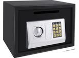 Cassaforte Elettronica Digitale, Doppio Meccanismo Di Chiusura, Solida Struttura In Acciaio, Nero 16L