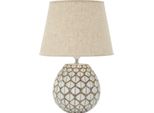 Lampada Da Tavolo Tibet Ø35X52 Cm White Wash E27 Poliresina Mauro Ferretti