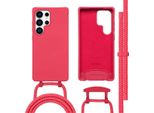 Custodia Samsung Galaxy S25 Ultra - Silicone - Imoshion Custodia Morbida/Manicotto Con Cinturino/Copertura Posteriore - Rosso