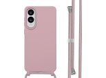 Custodia Samsung Galaxy S25 Edge - Silicone - Imoshion Custodia Morbida/Manicotto Con Cinturino/Copertura Posteriore - Rosa