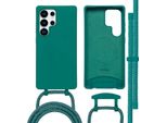 Custodia Samsung Galaxy S25 Ultra - Silicone - Imoshion Custodia Morbida/Manicotto Con Cinturino/Copertura Posteriore - Verde Scuro