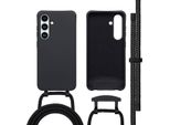 Samsung Galaxy S25/Samsung Galaxy S24 Custodia - Silicone - Imoshion Custodia Morbida/Custodia Con Cinturino/Copertura Posteriore - Nero