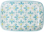 Portasapone In Ceramica - Floreale Bianco/Blu/Giallo