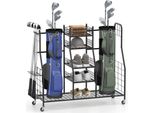 Organizzatore Per Sacche Da Golf Costway, Porta Sacche Da Golf Con Ruote, Porta Sacche Da Golf, Mazze Da Golf E Accessori Da Golf, Organizzatore Da Golf, Porta Sacche Da Golf In Metallo