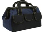 13In Tool Storage Bag Oxford Fabric Multifunctional Waterproof Wide Mouth Handbag For Home Business Black Blue