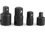 4Pcs 1/4In 3/8In 1/2In Elettrico -Cacciavite -Adattatore -Convertitore Cromo Vanadio Acciaio Guidare Giunto (Nero)