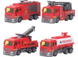 4PCS 1:32 Camion Dei Pompieri Set Alta Simulazione Tirare Indietro Auto Modello Educativo Bambini Regalo