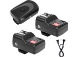 Innesco Flash Senza Fili, Cavo Di Sincronizzazione In Metallo+Plastica Per Canon Nikon