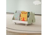 Scaffale Mobile Per Bambini 'Vipsali' Con 4 Rotelle In Design Casa 50 X 33 X 34 Cm Verde Menta / Bianco