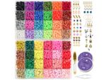 Set Creativo Con 11.000 Perline Piatte - Creazione Di Gioielli Fai Da Te Con Lettere, Simboli E Orecchini Per Bambini E Adulti
