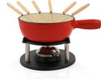 Bbq-Toro Set Per Fonduta In Ghisa Da 9 Pezzi Per 6 Persone | 2 L | Smaltato, Rosso