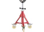 Supporto Per Tubi Vevor Con Portata Di 400 Kg, Supporto Per Tubi Con Testa A V A 2 Sfere, Supporto Per Tubi Regolabile In Altezza Da 20 A 37 Pollici, Supporto Pieghevole Per Tubi Per Maschiatrici Con Scanalature A Rullare