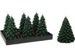 Candela A Led Lifetime Verde Scuro Albero Di Natale 19 Cm Effetto Fiamma