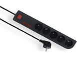 Cavo Di Prolunga Per Protezione Da Sovratensioni A 5 Vie Con/Senza 1,5 M Nero Elgotech PSF2-501-2