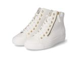 Paul Green Scarpe Da Ginnastica Alte/Scarpe Stringate In Pelle Liscia Bianca Misura: 36