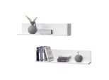 Mensola A Muro Elverum Set Di 2 75 X 16,5 X 16,5 Cm In Truciolato Bianco [En.Casa]