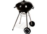 Barbecue A Carbonella Con Coperchio Su Ruote