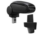 [Bracciolo Centrale, Perfetto Per Renault Clio Iii Dal 2005 (3 Porte, 5 Porte E Grandtour) - Bracciolo Con Vano Portaoggetti - Rivestimento - Similcuoio Nera Con Cuciture Bianche
