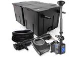Set Completo Sunsun: Filtro Per Laghetti CBF-350B Fino A 60000 L, Pompa Per Laghetti NEO10000 10000L/H 80W, Chiarificatore Per Laghetti CUV-636 36W, Tubo Per Laghetti 25M 25 Mm, Fontana CTP-5003 5000L/H 30W