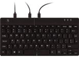 R-GO RGOSP-DEWIBL Tastiera Ergonomica Divisa - Nero