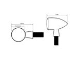 Koso Hawkeye Luce Posteriore A Led, Vetro Oscurato Con Illuminazione Della Targa
