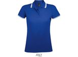Sols 00578 | Polo Da Donna Pasadena - Colore: Blu Reale/Bianco - Taglia: Xxl