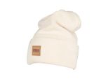 Urban Classics TB626 | Synthetic Leatherpatch Long Beanie Taglia Unica - Farbe: Sand - GrößE: Taglia Unica