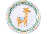 Llama Piatto Di Carta Per Feste Decorazione Tavola 6 Pezzi Colorati 23 Cm - Taglia Unica