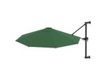 Vidaxl Ombrellone Da Parete Con Asta In Metallo 300 Cm Verde
