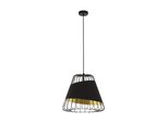 Eglo Lampada A Sospensione Austell, Lampada A Sospensione Industriale, Vintage, Moderna, Lampada A Sospensione In Acciaio E Tessuto, Lampada Per Tavolo Da Pranzo, Lampada Per Soggiorno, E27, Ø 43 Cm