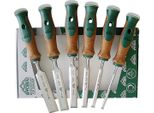 Set Di Scalpelli Stubai Con Manico In Sughero N. 357106 Set Di Scalpelli In Legno Da 6 Pezzi