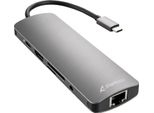 Sharkoon Usb 3.0 Type C Combo Adapter Schede Di Interfaccia/Adattatori Hdmi, RJ-45, Usb 3.2 Gen 1 (3.1 Gen 1)