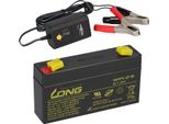 Batteria Agm A Piombo 6V 1,2Ah Compatibile Con Ups Lead Gel + Caricatore 6V