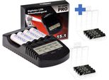 Kraftmax BC-4000 Pro Batteria E Caricatore Usb + 8X Lsd Plus Micro Aaa 930Mah Batterie + 2 Scatole