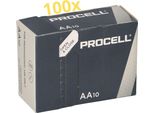 100X Procell (Ex Duracell) MN1500 Scatola Da 100 Aa LR06 Mignon