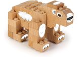 Fabbrix Wwf Mattoncini Di Legno Orso Polare Blocchi Da Costruzione In Legno, Blocchi Di Bloccaggio In Legno Di Faggio Certificato, 100% Compatibili Con I Blocchi Da Costruzione Convenzionali