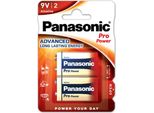 Panasonic 9V Block Pro Power Batterie 2Er Blister